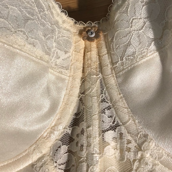 Lace corset off white light cream color size 38 B - Picture 3 of 7